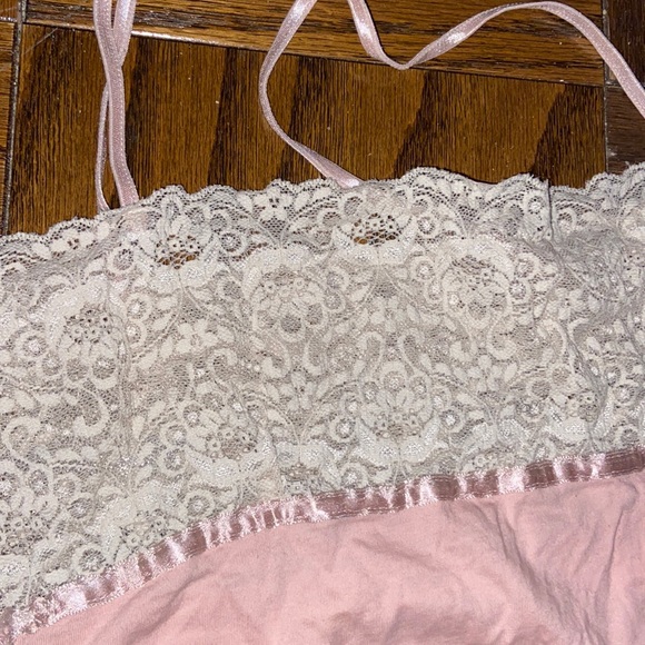 Victoria secret pink lil lace adjustable mighty nightgown /cami lace size XS - Picture 4 of 16